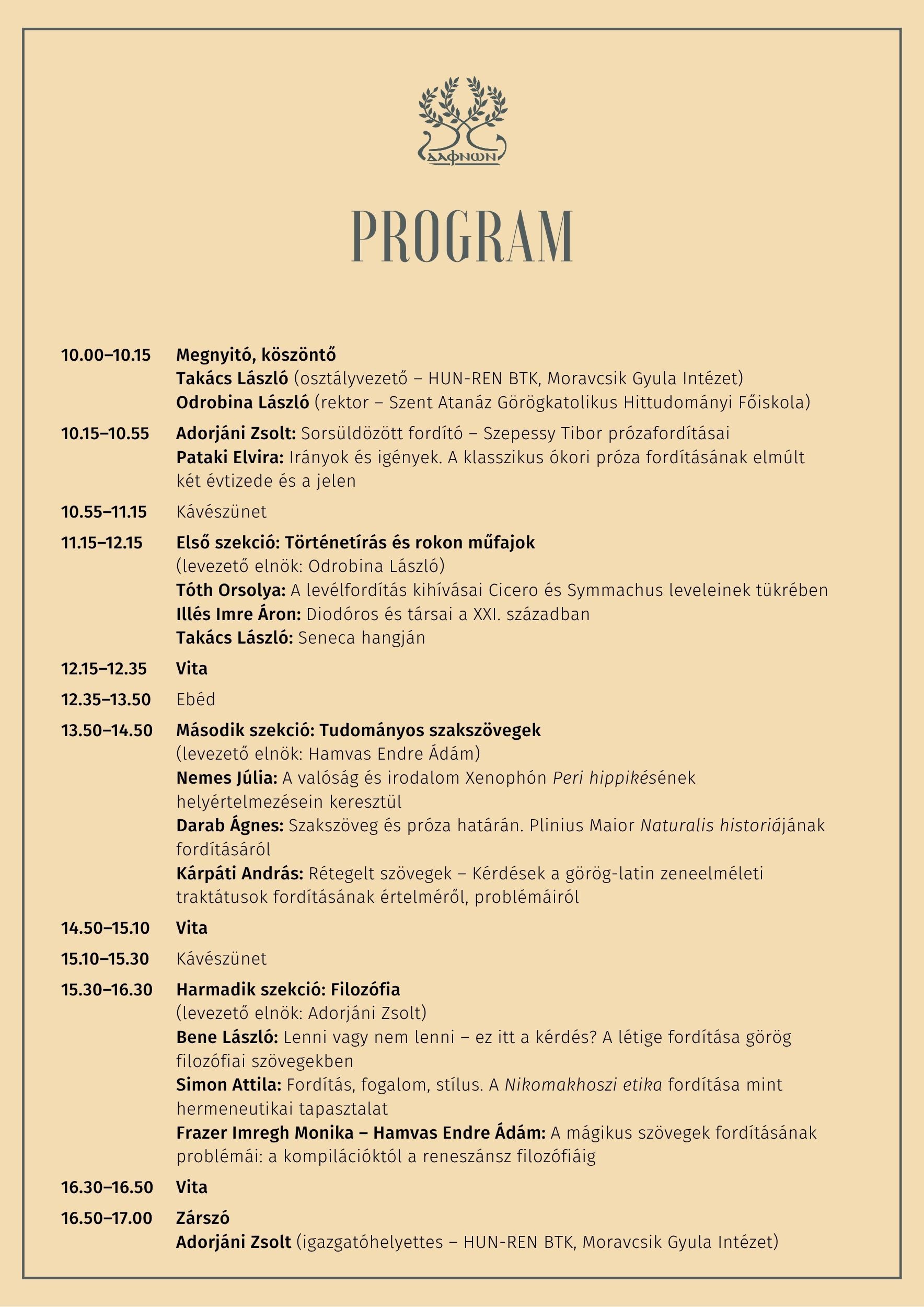 program hun ren szent atanaz konferencia